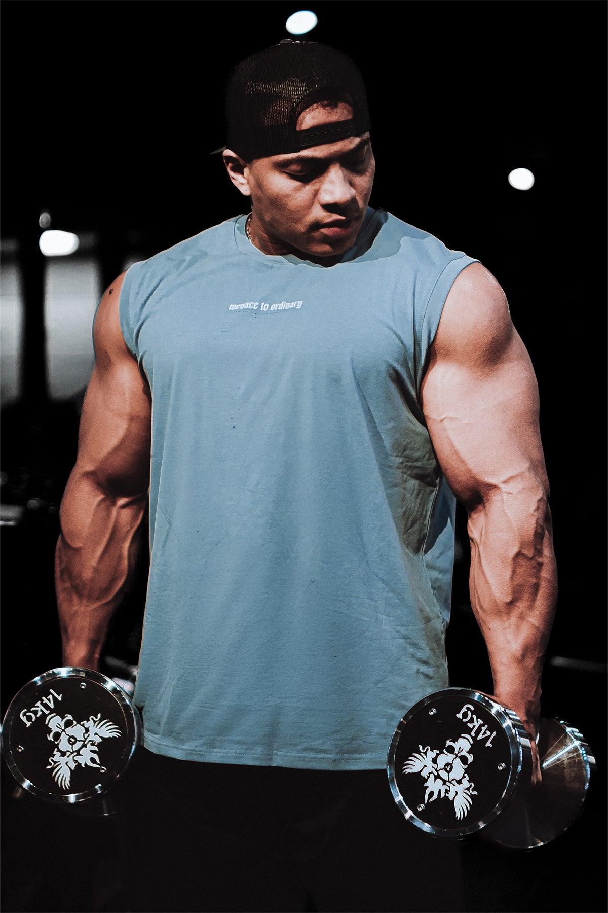 Jed North Sleeveless Muscle Tee - Light Blue - DealByEthan.gay loves Jed North