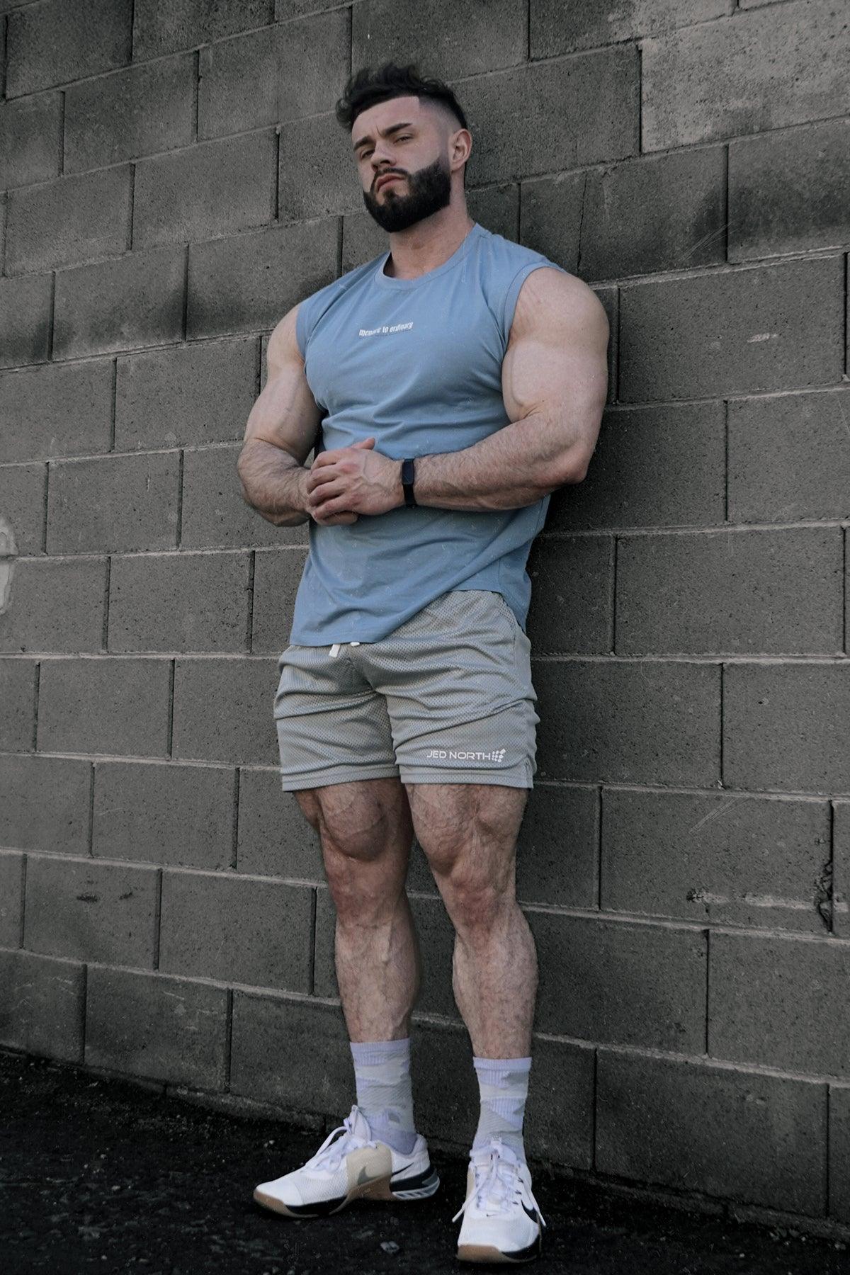 Jed North Sleeveless Muscle Tee - Light Blue - DealByEthan.gay loves Jed North