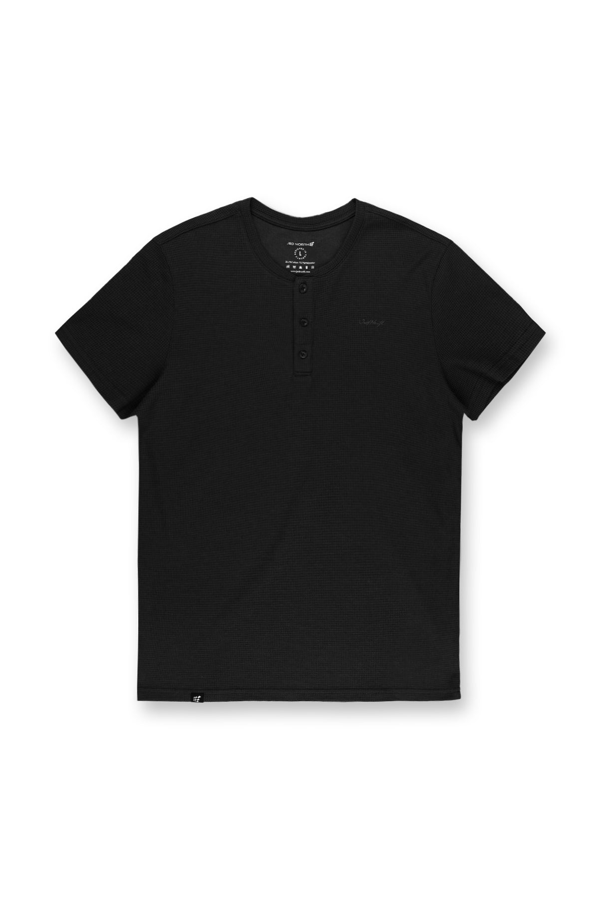 Jed North Waffle Henley T-Shirt - Black - DealByEthan.gay loves Jed North
