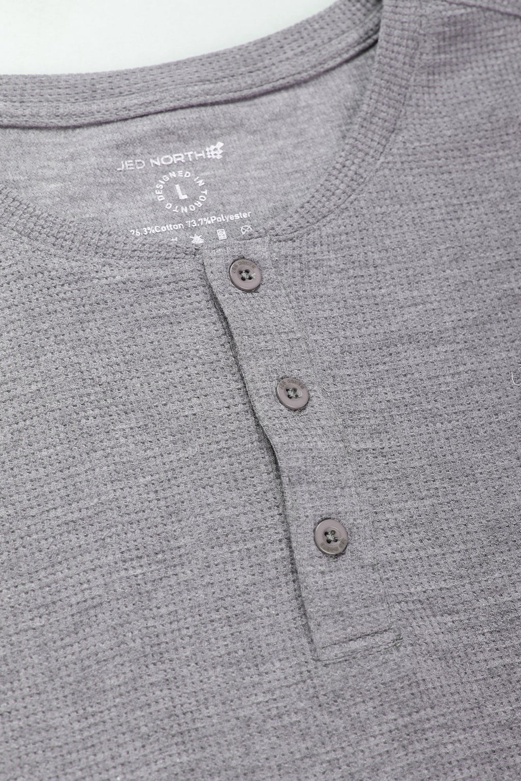 Jed North Waffle Henley T-Shirt - Light Gray - DealByEthan.gay loves Jed North