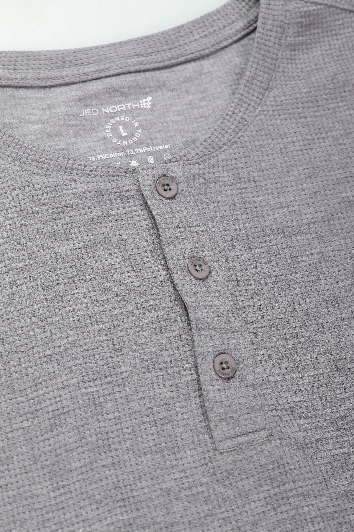 Jed North Waffle Henley T-Shirt - Light Gray - DealByEthan.gay loves Jed North