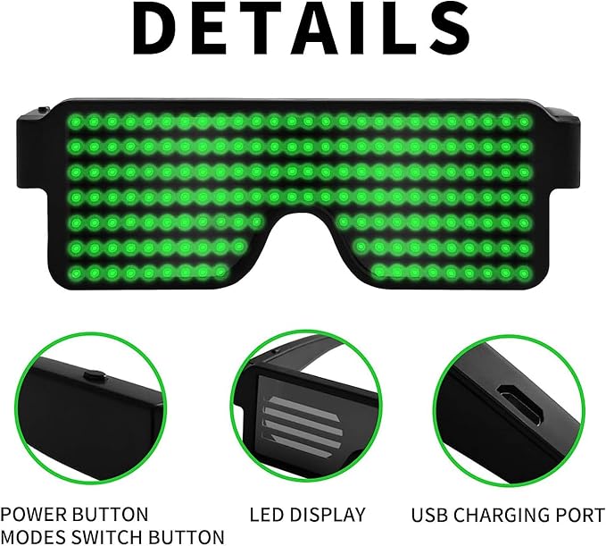 KBW Global Led Light-Up Glasses