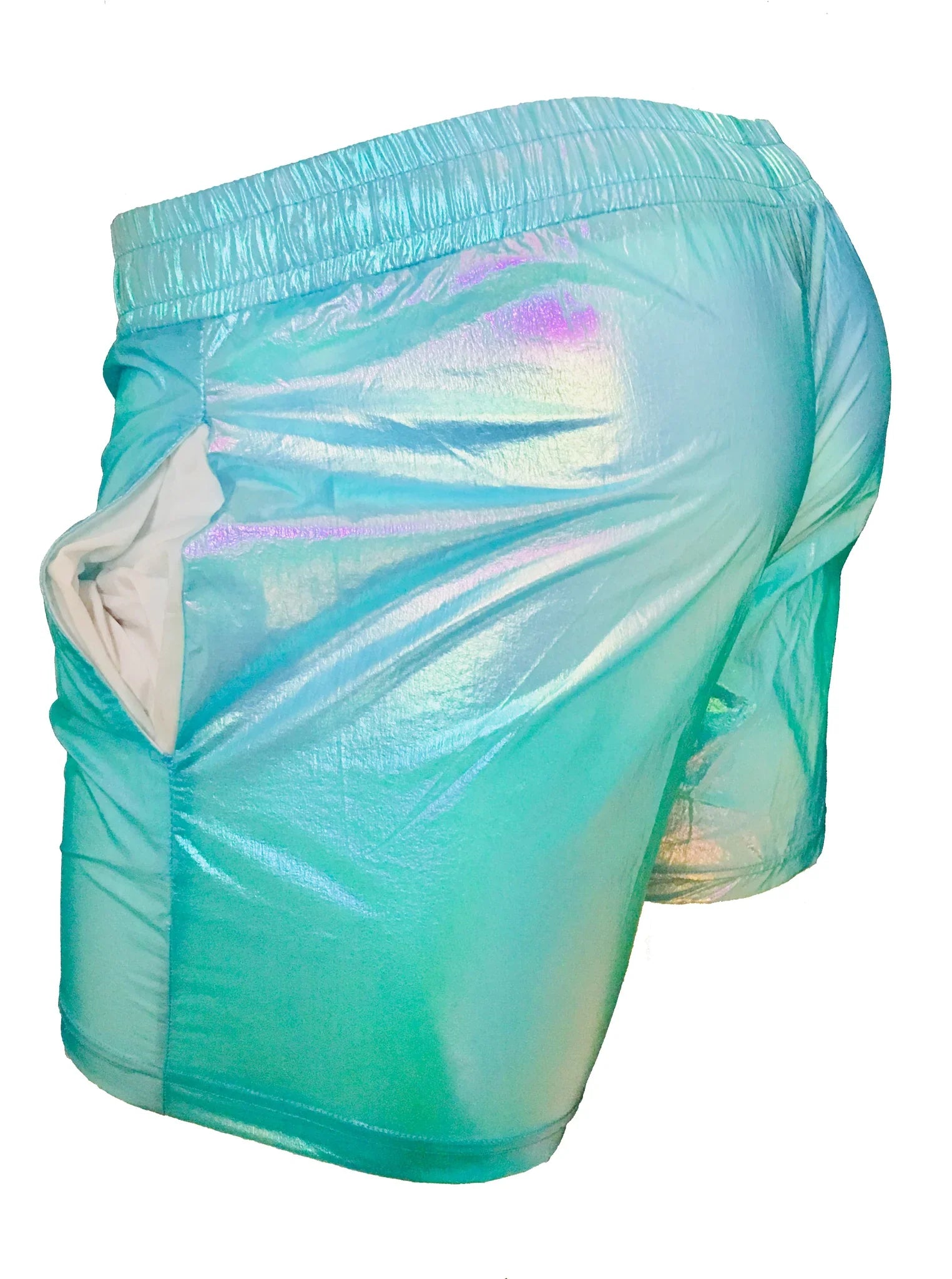 IRIDESCENT RAVE SHORTS