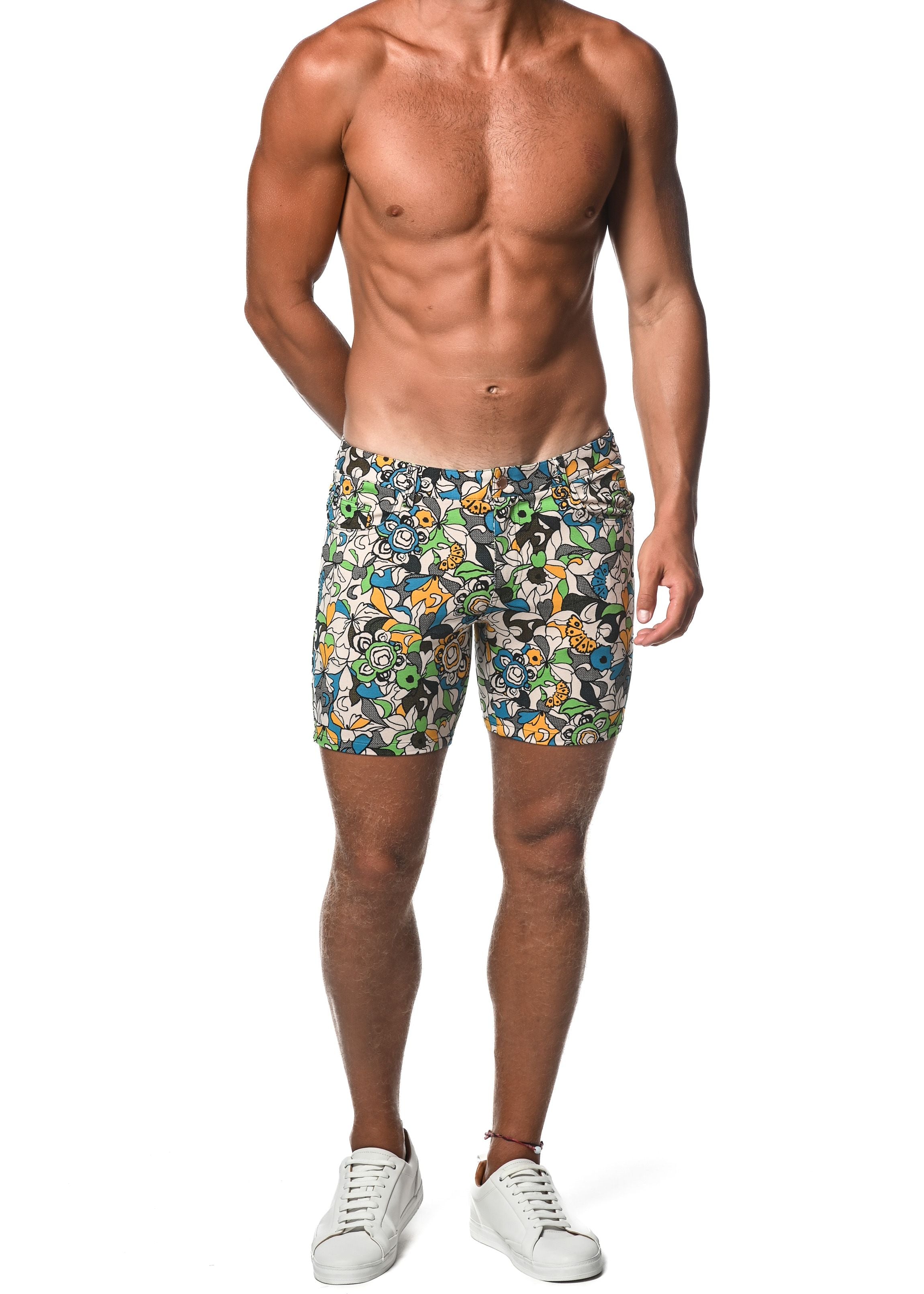 LIMITED-EDITION STRETCH KNIT SHORT-FLEUR - DealByEthan.gay loves ST33LE