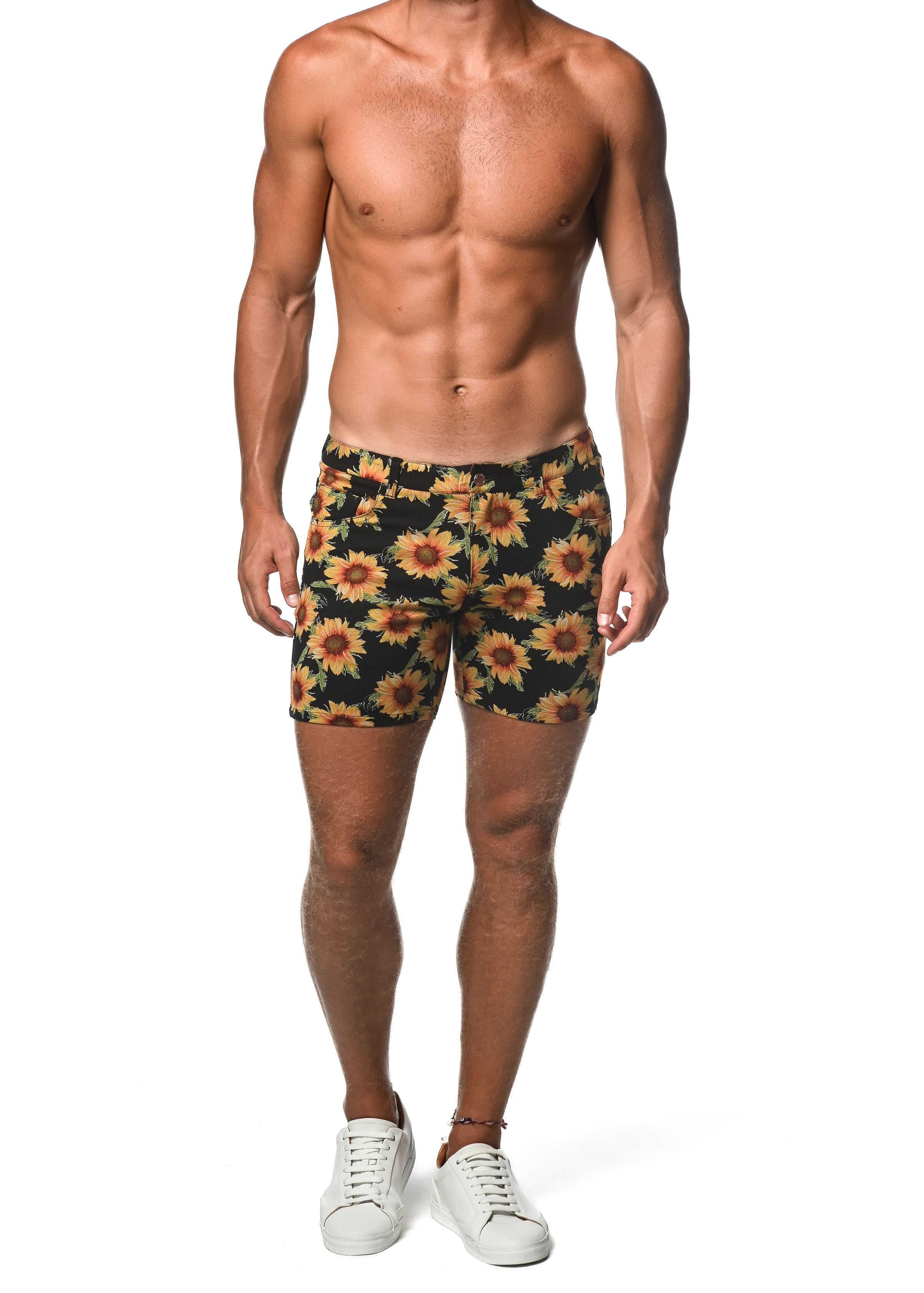 LIMITED-EDITION STRETCH KNIT SHORT-SUNFLOWER - DealByEthan.gay loves ST33LE