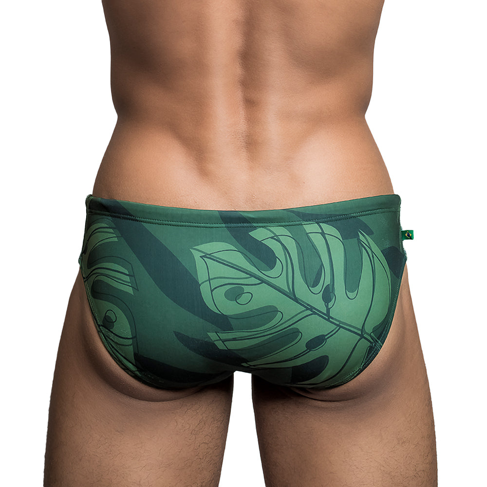 Green Jungle Sunga  - Men's Designer Swimwear - CLEARANCE / FINAL SALES