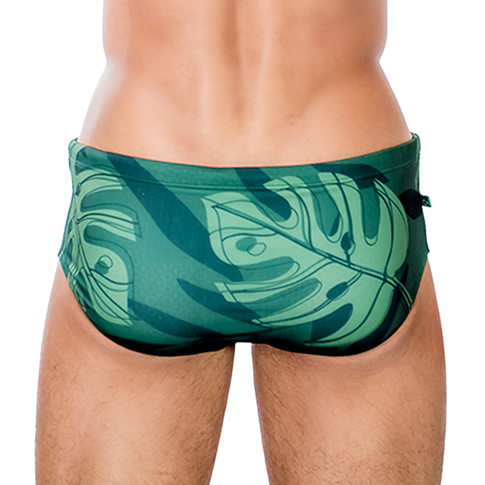 Green Jungle Sunga  - Men's Designer Swimwear - CLEARANCE / FINAL SALES