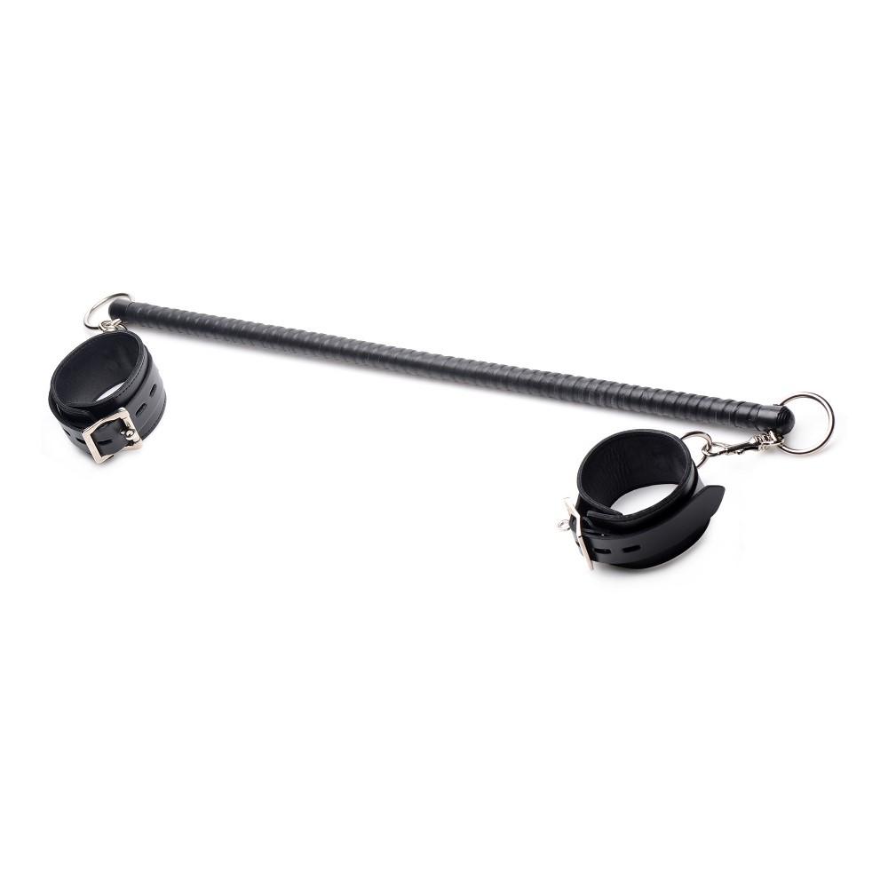 Leather Wrapped Spreader Bar with Cuffs - DealByEthan.gay loves Strict Leather