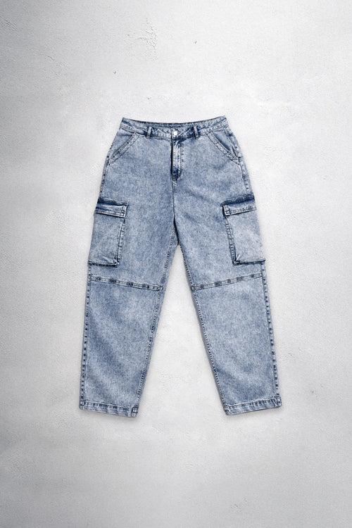 Jeans holgados vintage para hombre Jed North - Azul lavado