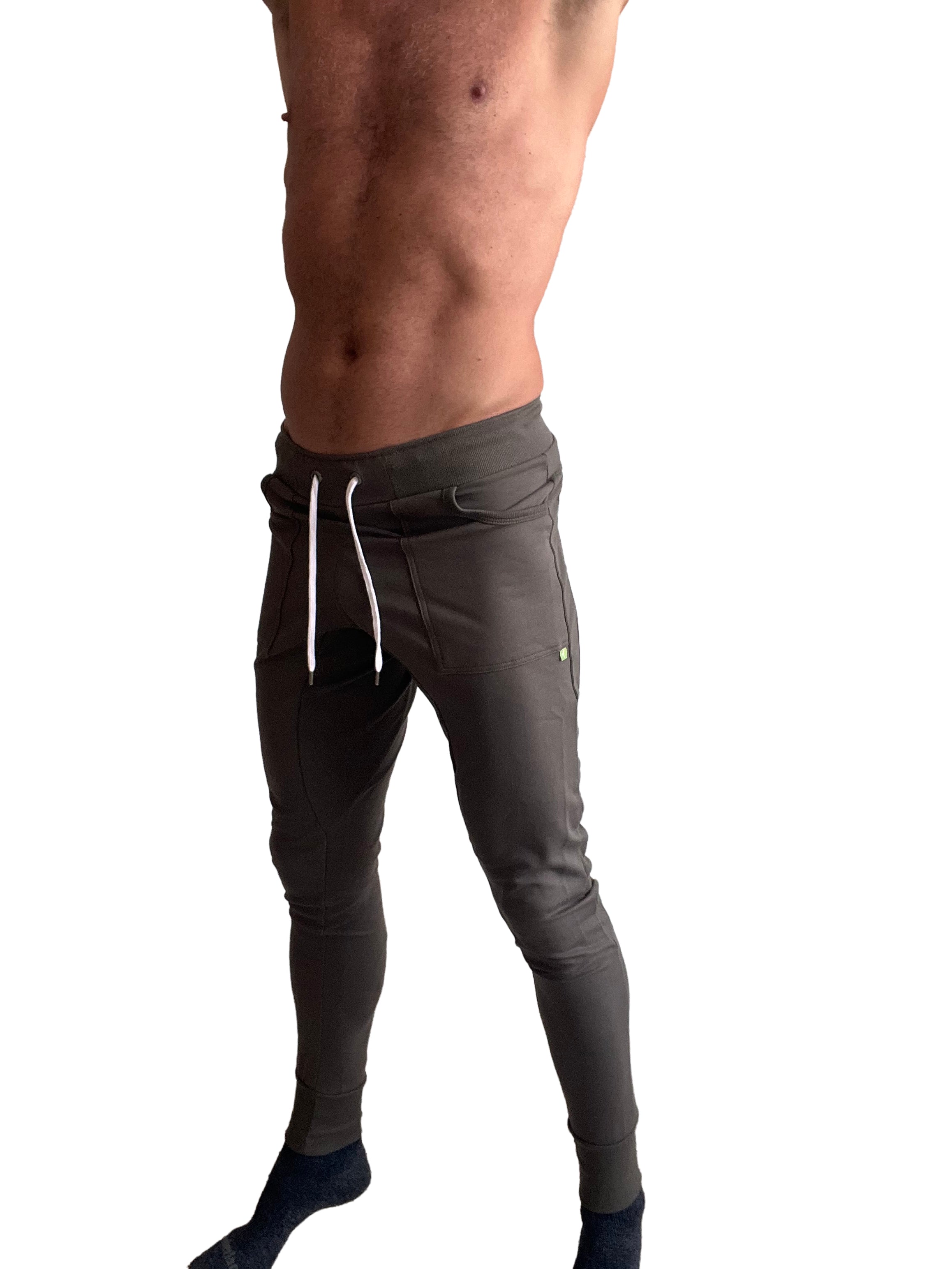 Long Cuffed Jogger & Yoga Sweat Pants (Army Green) - DealByEthan.gay loves 4-rth