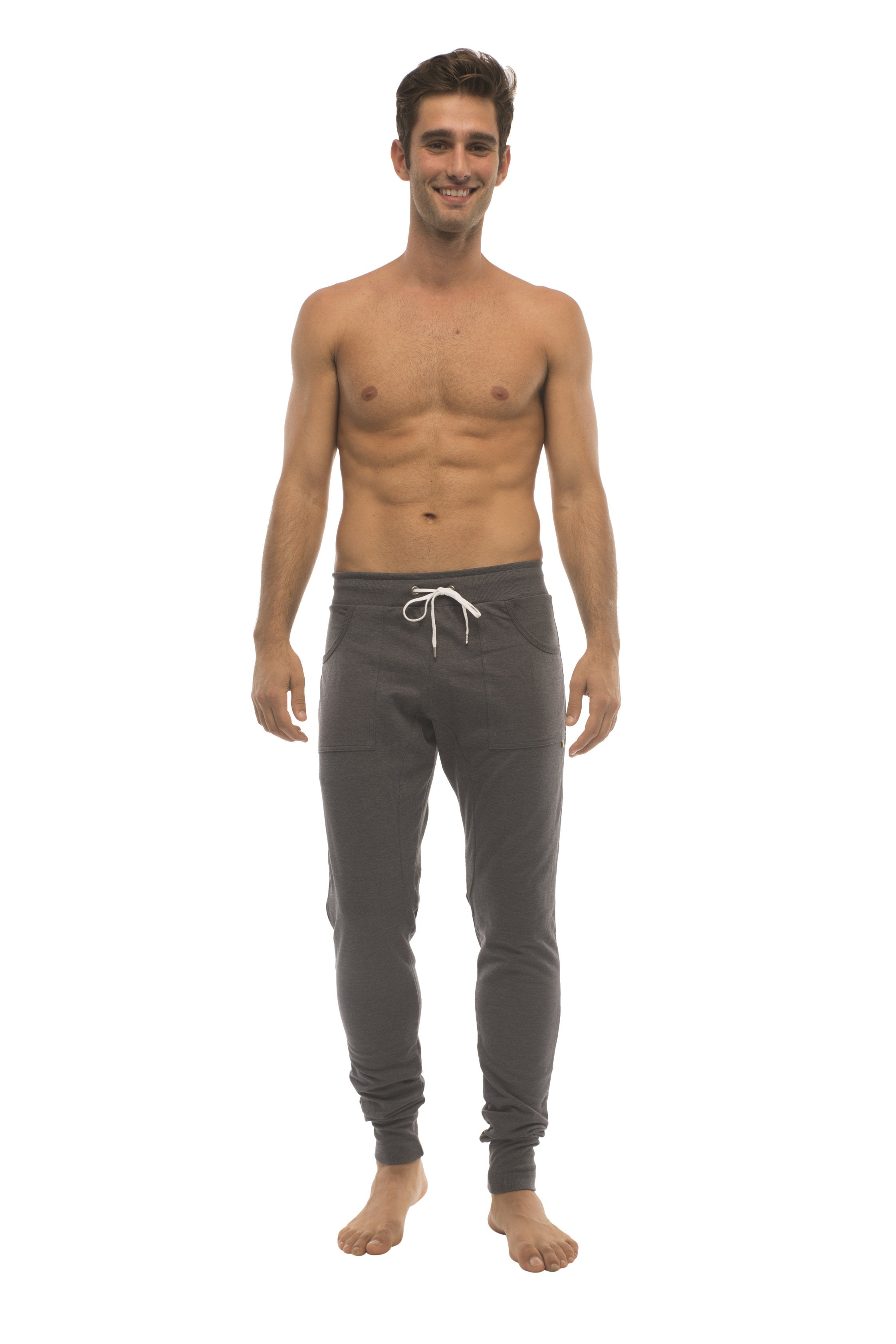 Long Cuffed Jogger & Yoga Sweat Pants (Charcoal) - DealByEthan.gay loves 4-rth