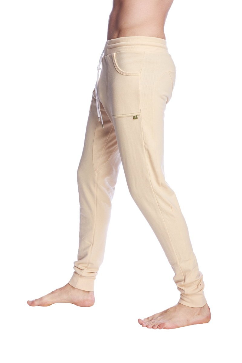 Long Cuffed Jogger & Yoga Sweat Pants (Sand Beige) - DealByEthan.gay loves 4-rth