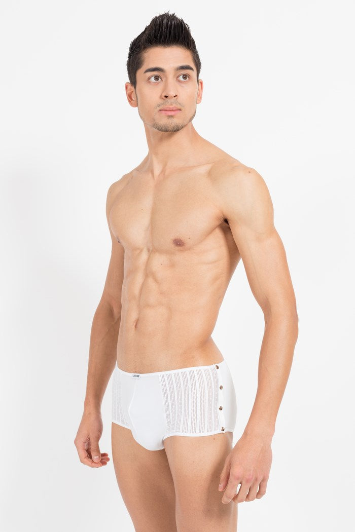 Lookme Agent Double 1 Mini Pants Boxer Brief Underwear White 40-67 Size M - DealByEthan.gay loves Lookme
