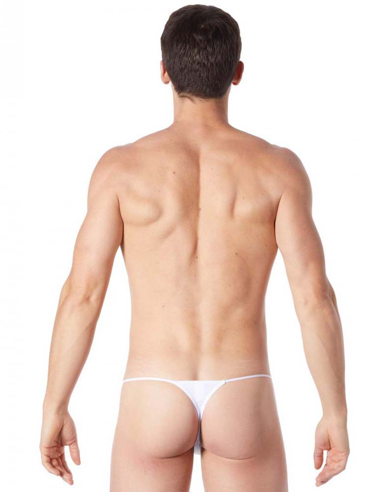 Lookme Cube Zipper Mesh Thong Underwear White 813-57 Size S - DealByEthan.gay loves Lookme
