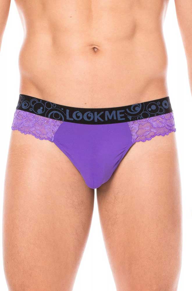 Lookme Lace Thong Underwear Purple 2006-57 Size L - DealByEthan.gay loves Lookme