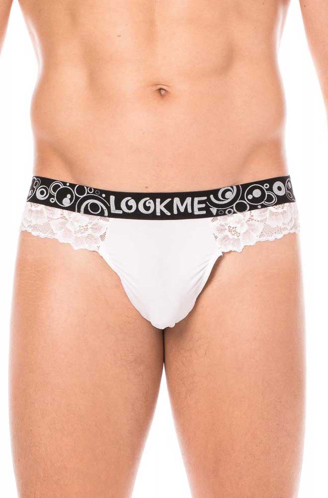 Lookme Lace Thong Underwear White 2006-57 Size L - DealByEthan.gay loves Lookme