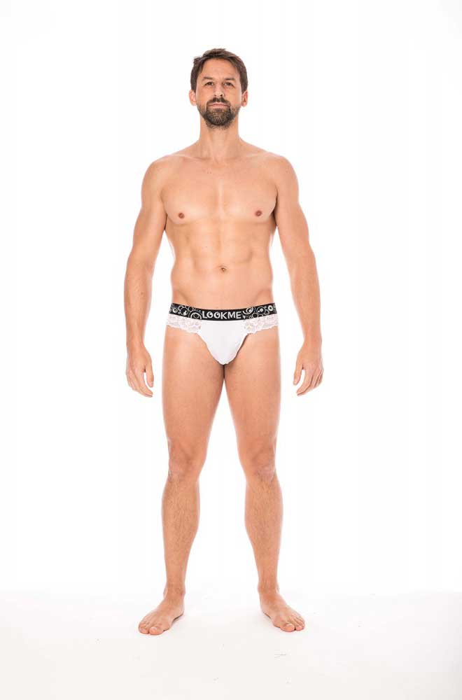 Lookme Lace Thong Underwear White 2006-57 Size L - DealByEthan.gay loves Lookme