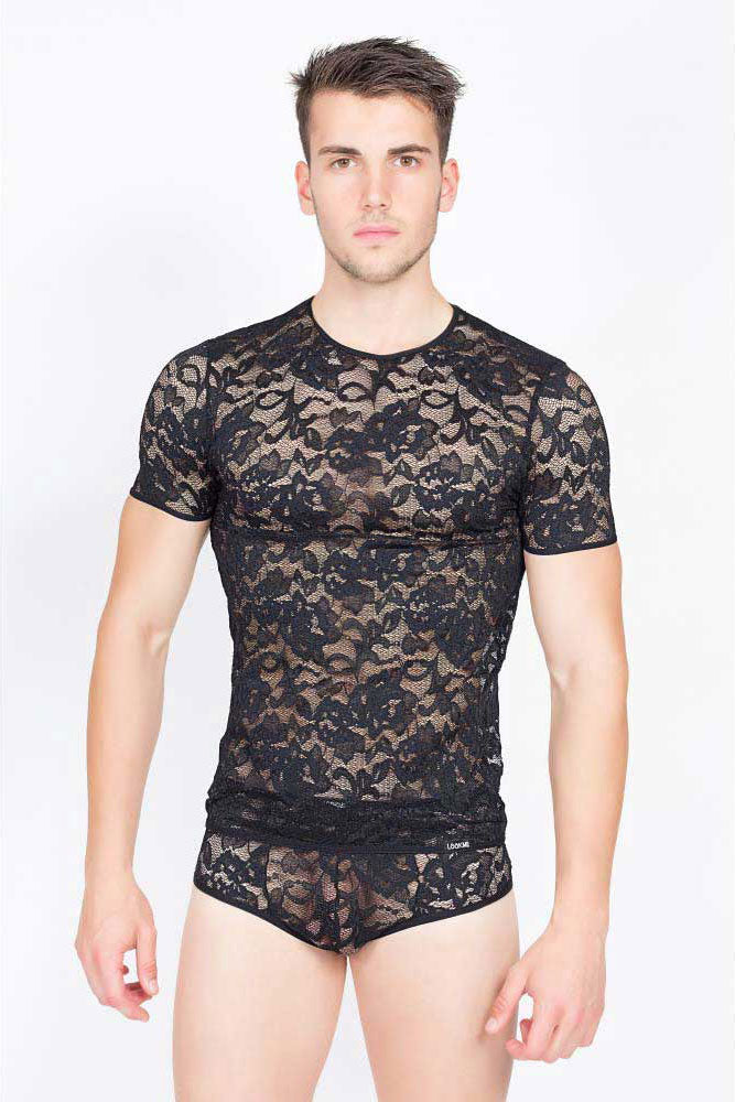 Lookme Sensuality Short Sleeved T Shirt Black 706-81 Size S - DealByEthan.gay loves Lookme