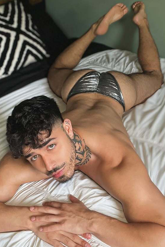 Luna Scrunch Butt Thong - Metallic Silver - DealByEthan.gay loves JJ Malibu