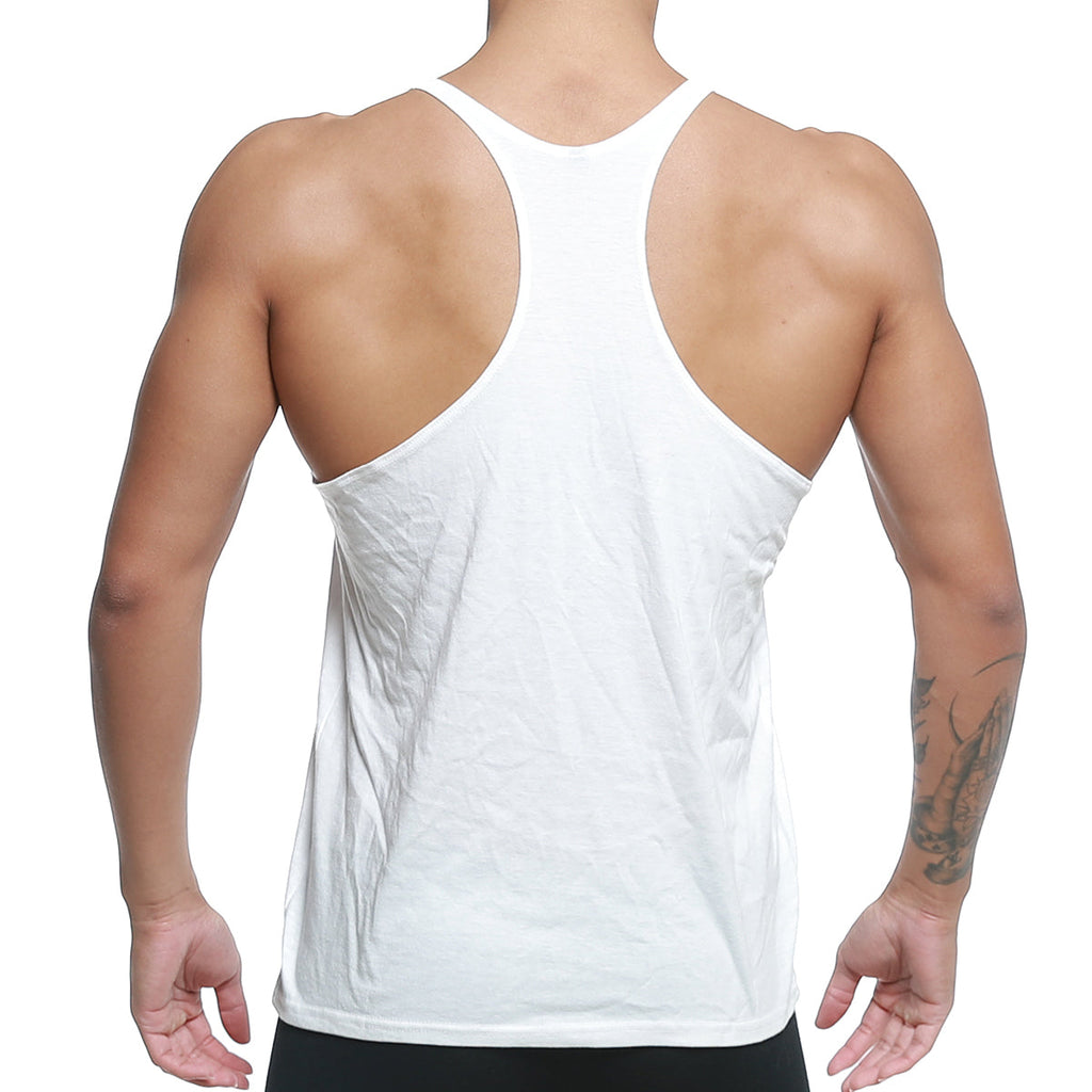 MetroMaleWear MetroMuscleWear GYM TANK TOP WHITE M1027-00