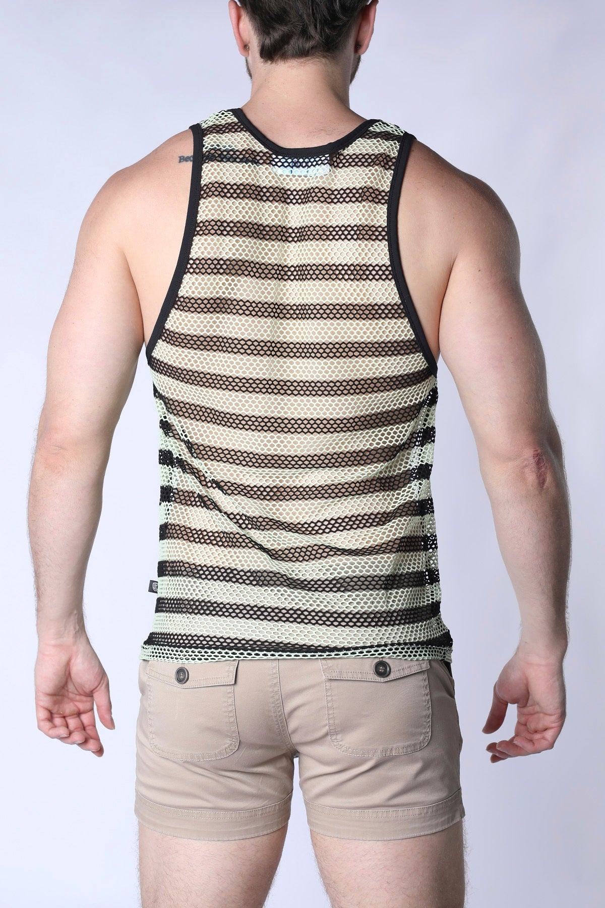 MARINER MESH STRIPE TANK TOP - DealByEthan.gay loves Timoteo