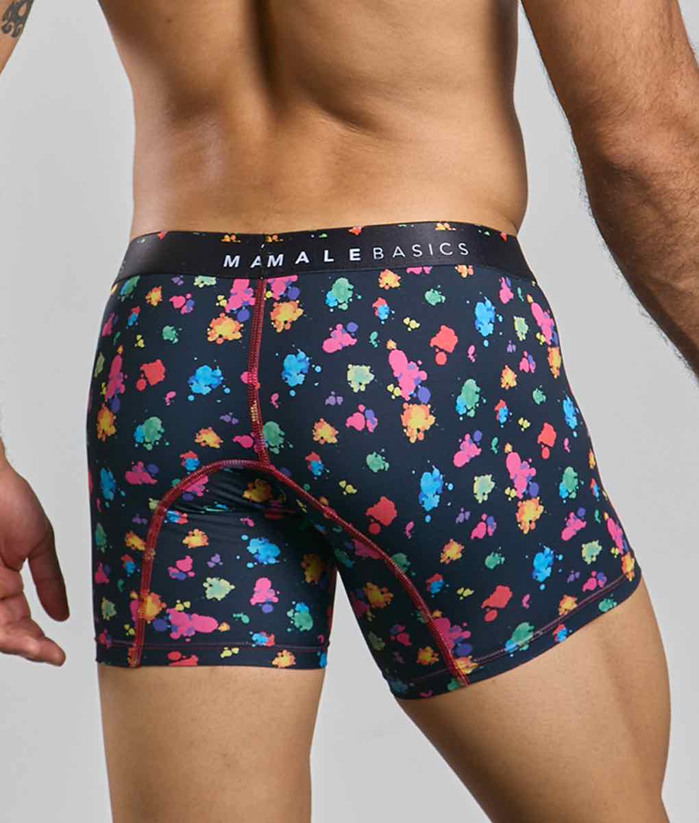 Malebasics Boxer Brief Hipster Black Splash