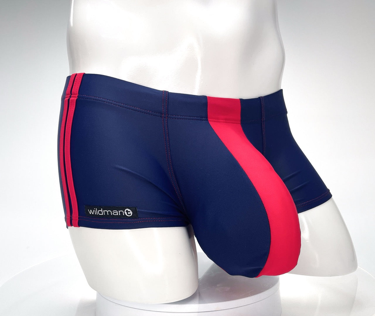 WildmanT Monster Cock Swim Square Cut Navy/Red