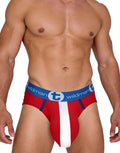 WildmanT Monster Cock Pouch Red White and Blue Mesh Briefs