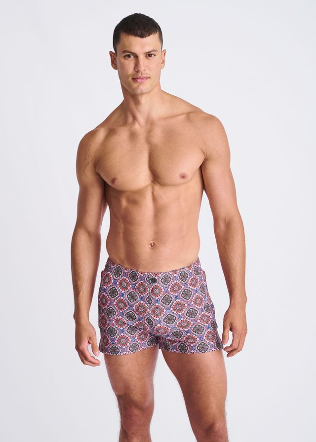 MEDALLIONS SEERSUCKER SWIM SHORTS W/ MESH LINING - DealByEthan.gay loves POSTMARC