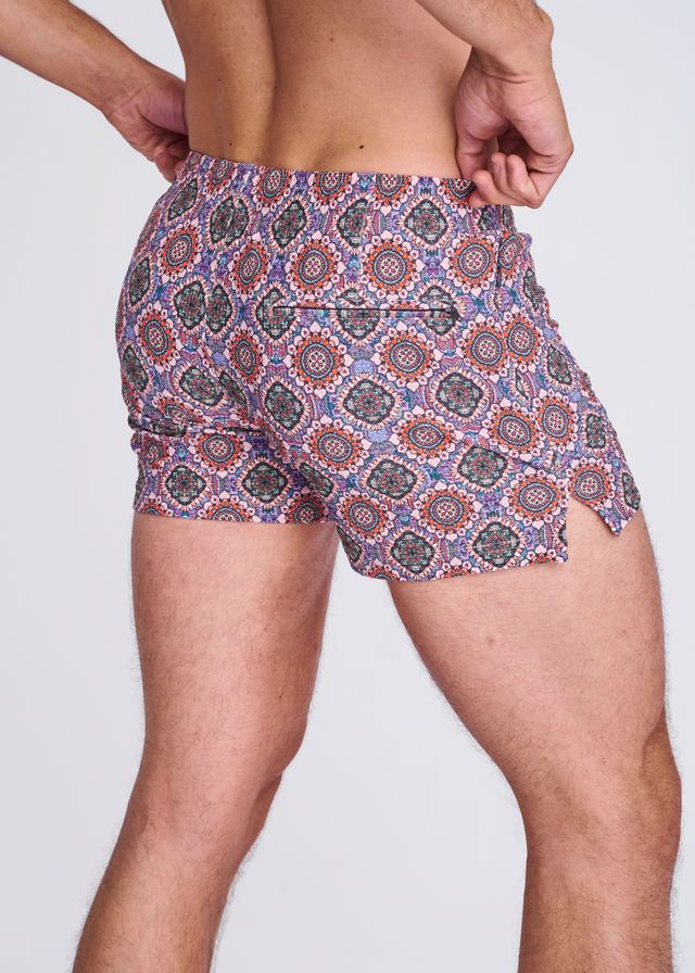 MEDALLIONS SEERSUCKER SWIM SHORTS W/ MESH LINING - DealByEthan.gay loves POSTMARC