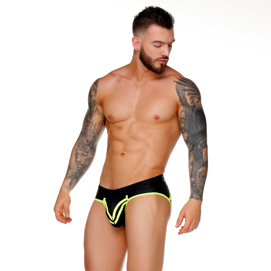 MEDIEVAL YELLOW BRIEF JOCKSTRAP - Sexy black jockstrap for men 