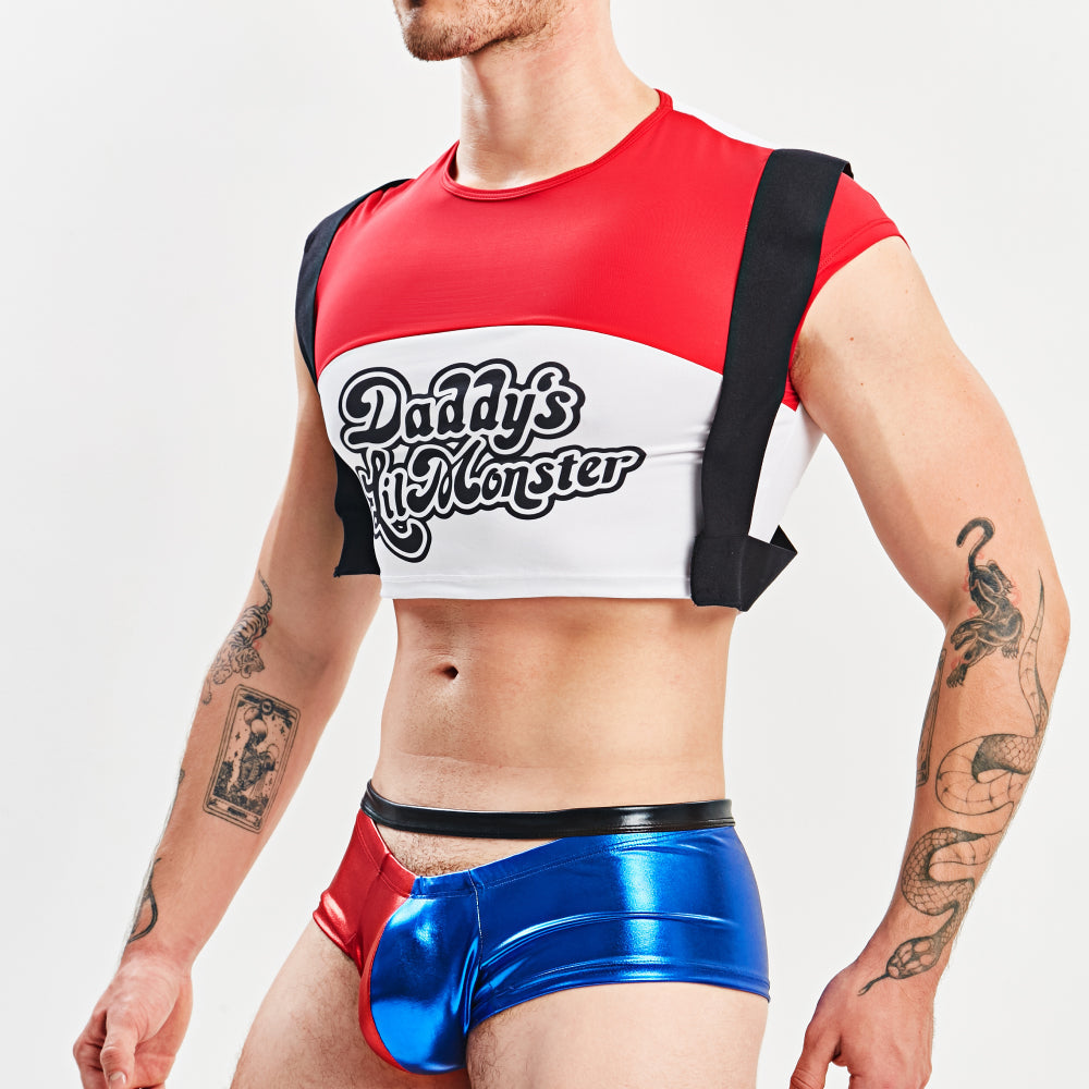 Miami Jock Harley Quinn Sexy Halloween-Kostüm und Anzug für Herren MJT011