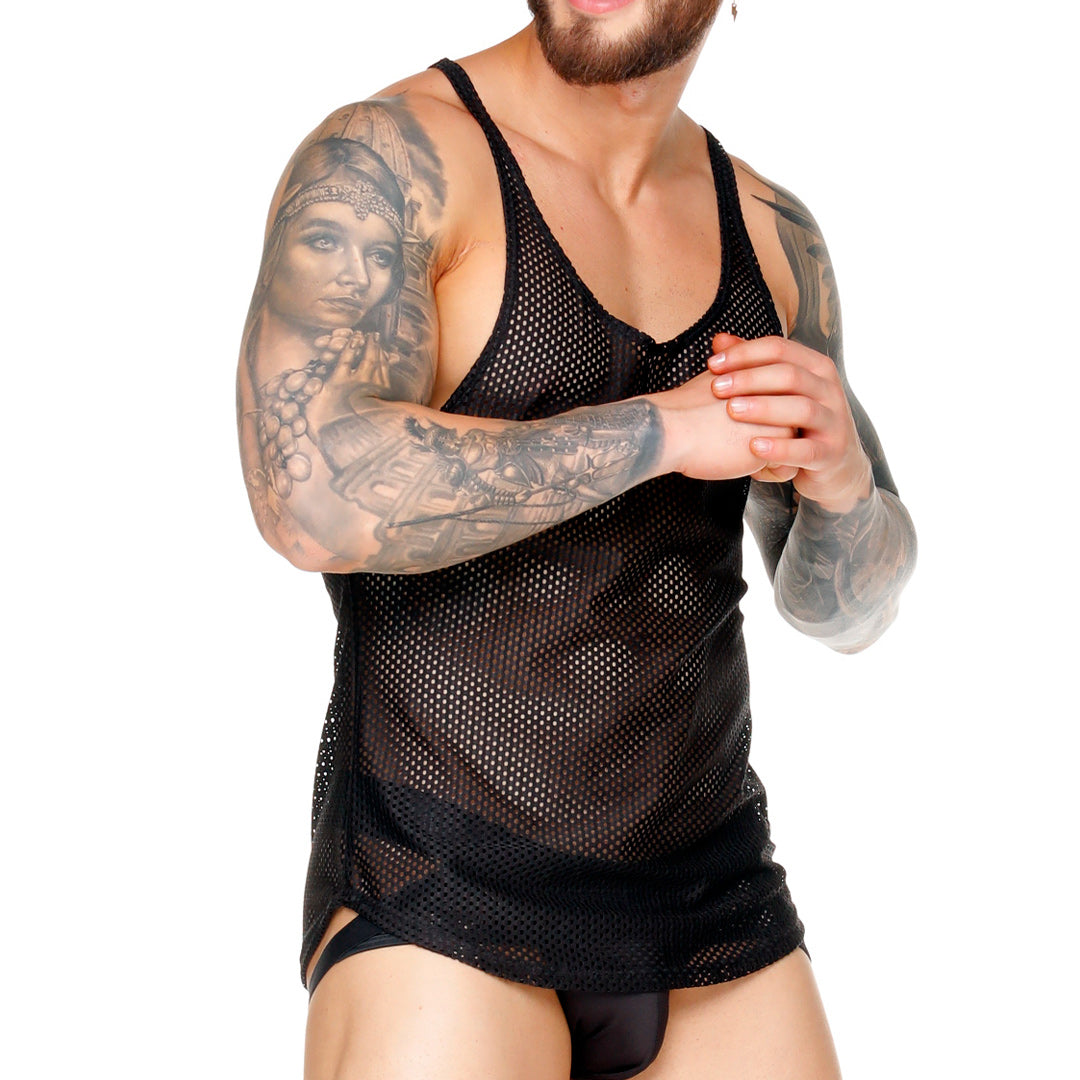 Morocco Black Tank by Gigo Underwear - Morocco Black Tank | Mens underwear by GIGO Underwear