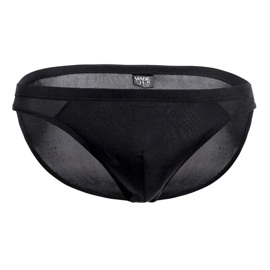 Magic Silk Men's Underwear 6606 Silk Briefs Color Black