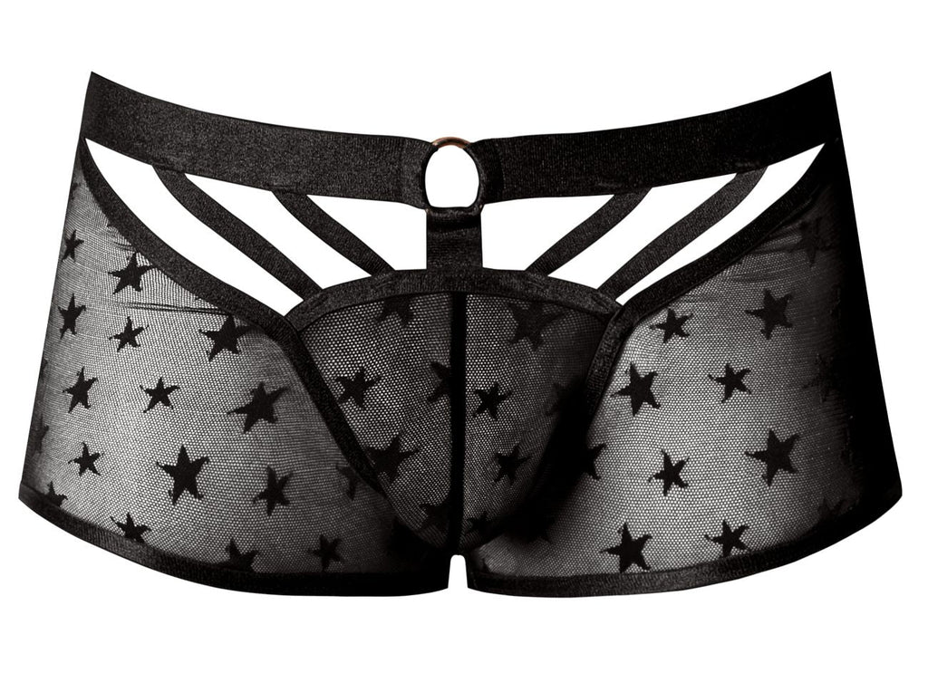 Male Power 122-291 Love Star Short with Ring Color Black - DealByEthan.gay loves Male Power