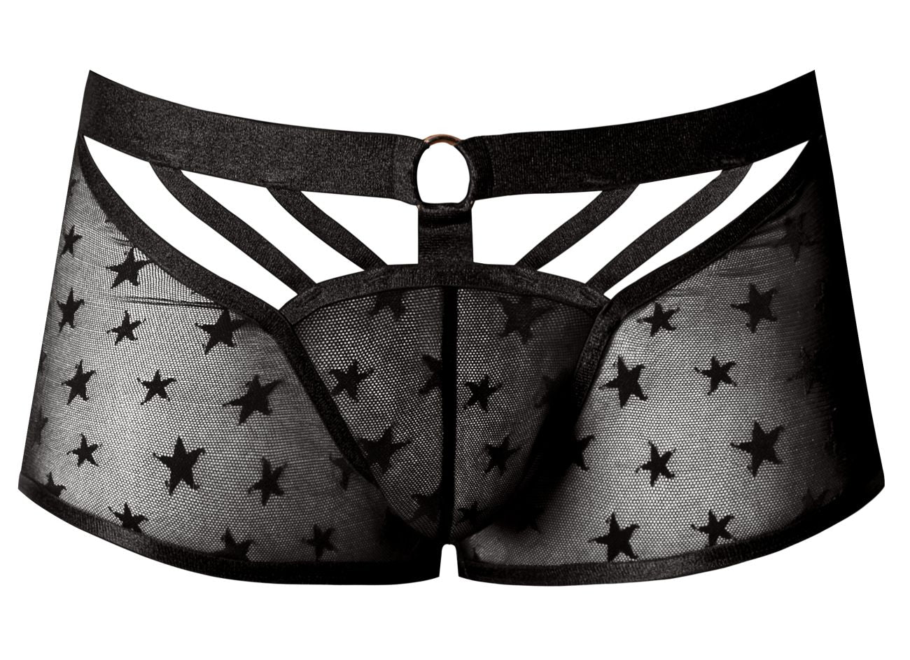 Male Power 122-291 Love Star Short with Ring Color Black - DealByEthan.gay loves Male Power