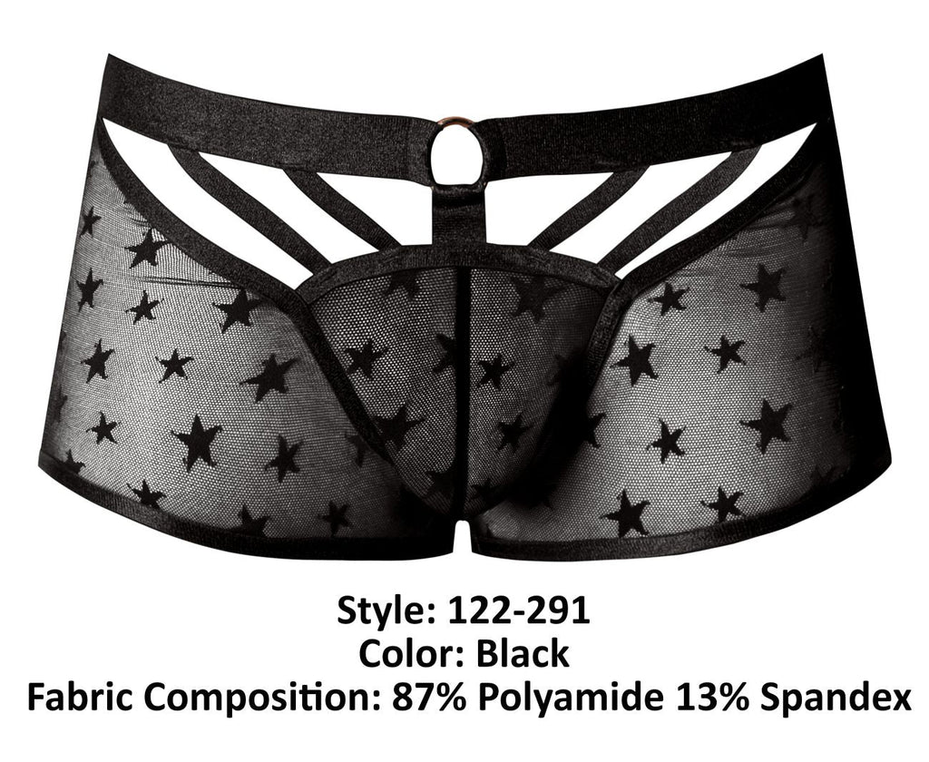 Male Power 122-291 Love Star Short with Ring Color Black - DealByEthan.gay loves Male Power