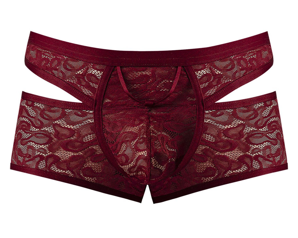 Male Power 126-289 Lucifer Cut Out Short Color Burgundy - DealByEthan.gay loves Male Power