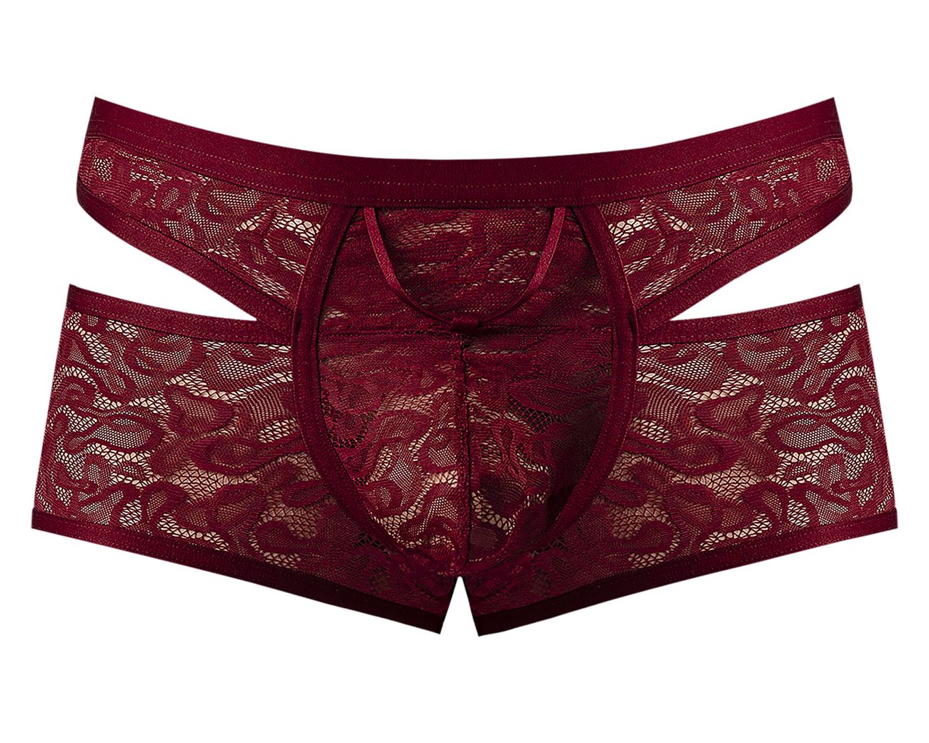 Male Power 126-289 Lucifer Cut Out Short Color Burgundy - DealByEthan.gay loves Male Power