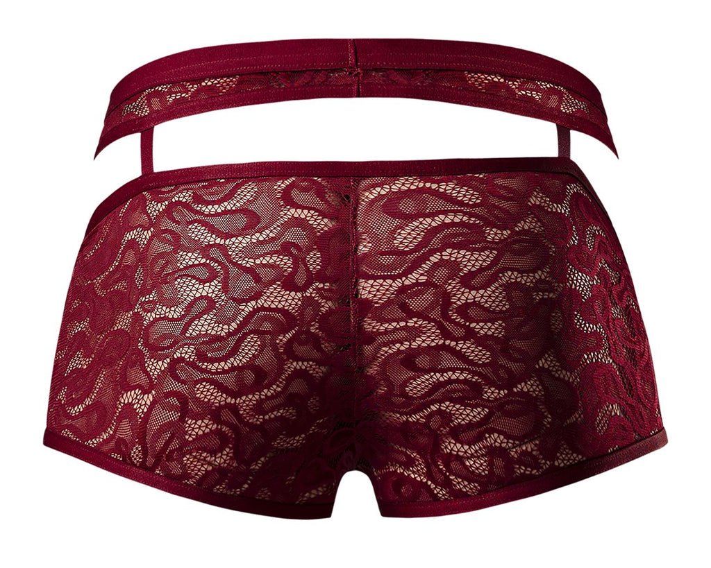 Male Power 126-289 Lucifer Cut Out Short Color Burgundy - DealByEthan.gay loves Male Power