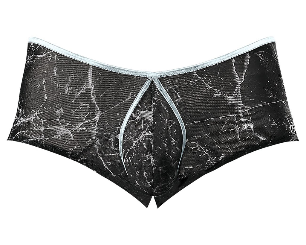 Male Power 130-290 Marble Mesh Micro Mini Short Color Black - DealByEthan.gay loves Male Power