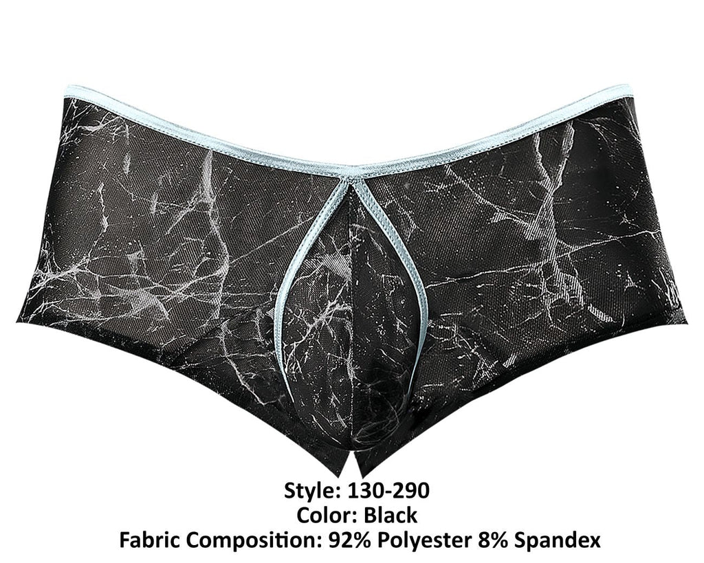 Male Power 130-290 Marble Mesh Micro Mini Short Color Black - DealByEthan.gay loves Male Power