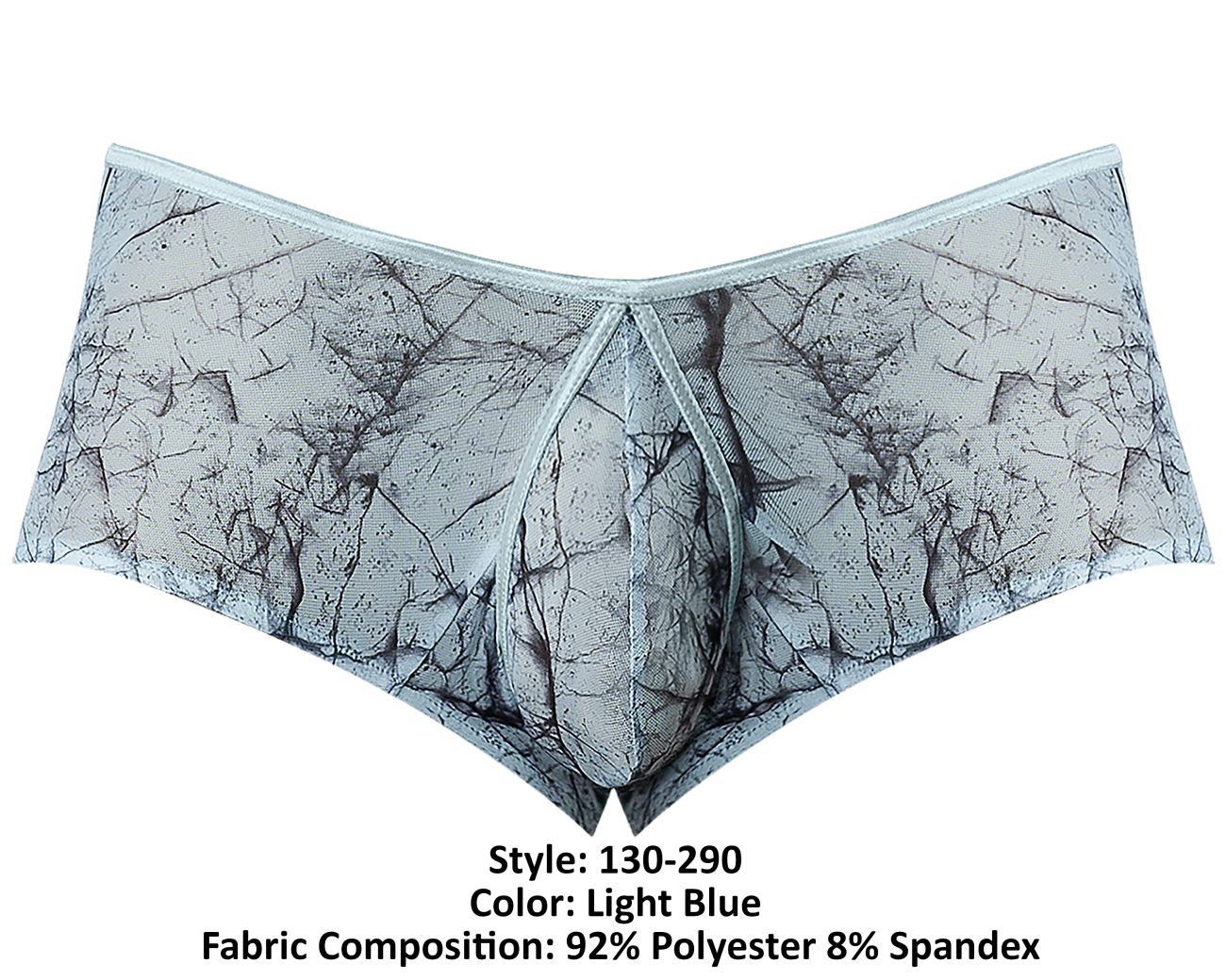 Male Power 130-290 Marble Mesh Micro Mini Short Color Light Blue - DealByEthan.gay loves Male Power