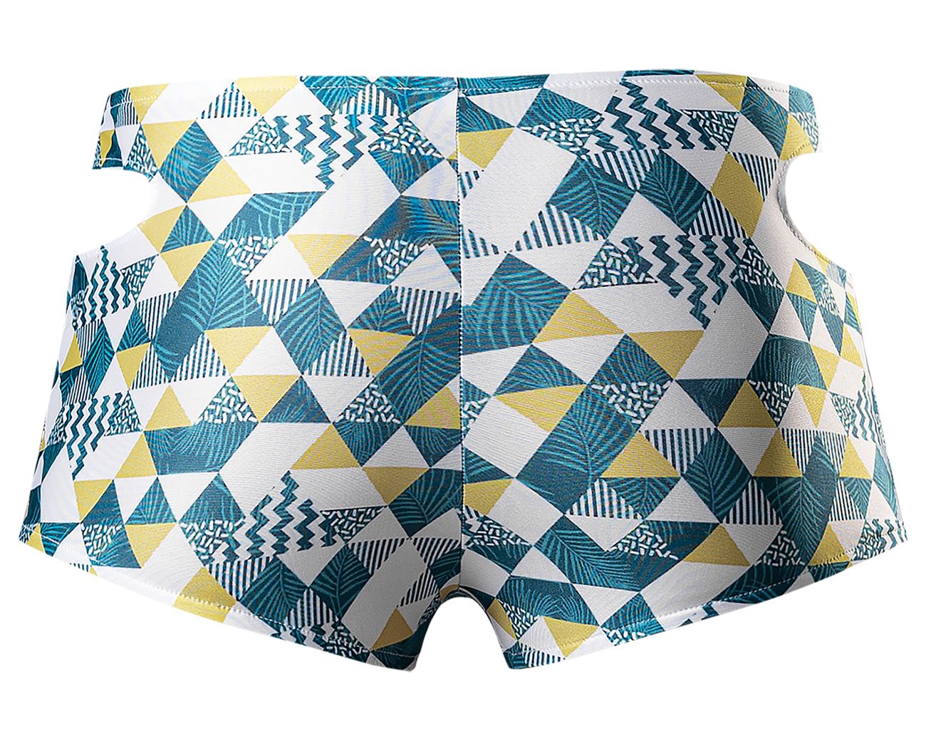 Male Power 141-292 Cut It Out Cut Out Mini Short Color Blue-Green-White - DealByEthan.gay loves Male Power