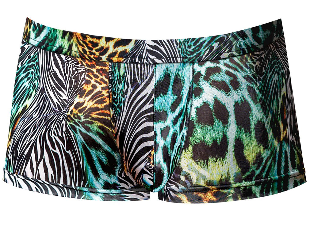 Male Power 143-295 Go Wild Uplift Mini Short Color Multi Animal - DealByEthan.gay loves Male Power