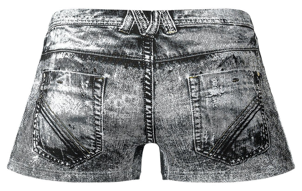 Male Power 145-286 Dirty Denim Mini Short Color Denim Print - DealByEthan.gay loves Male Power