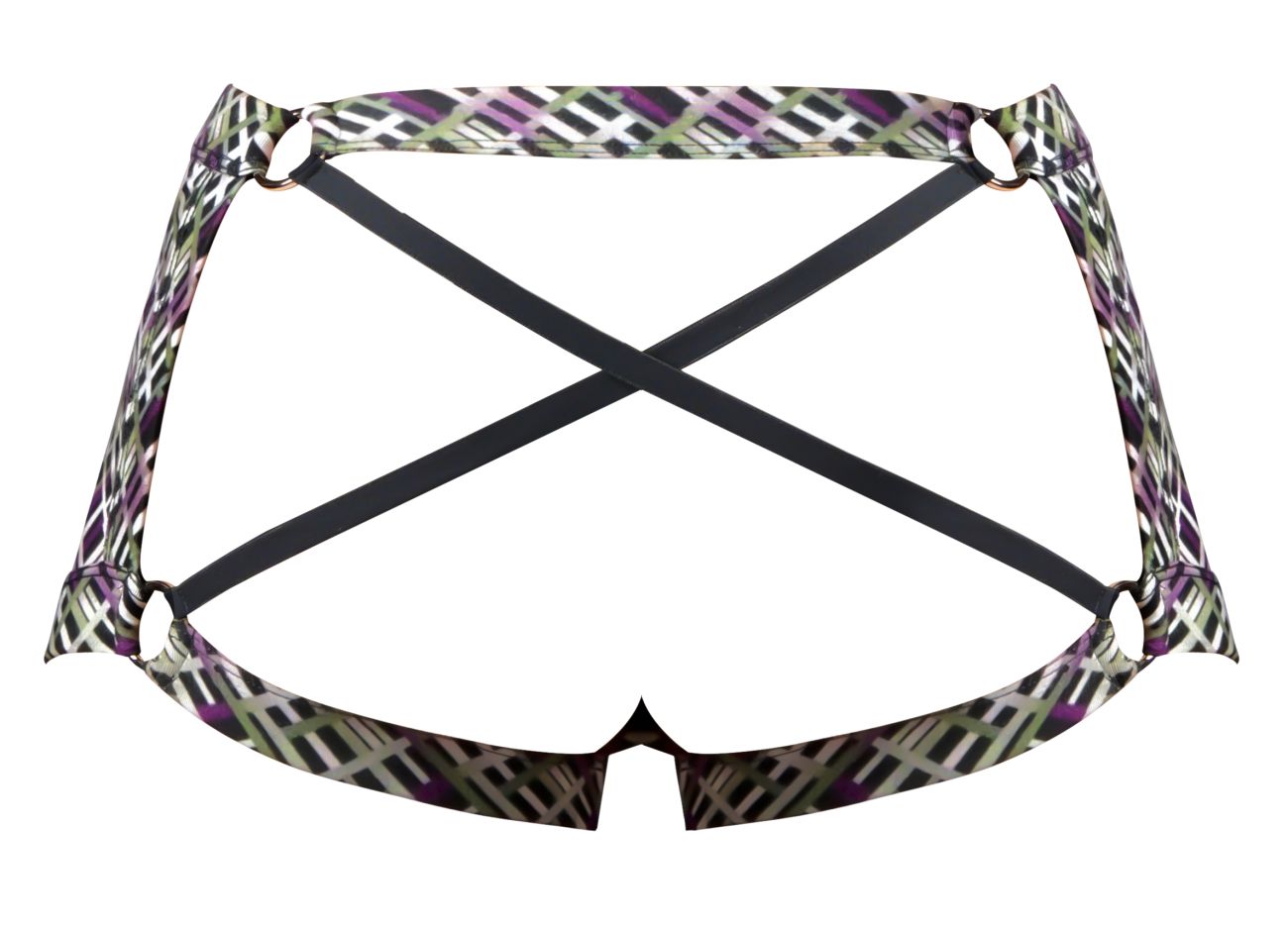 Male Power 148-303 Gridlocked Strappy Back Short Color Printed - DealByEthan.gay loves Male Power