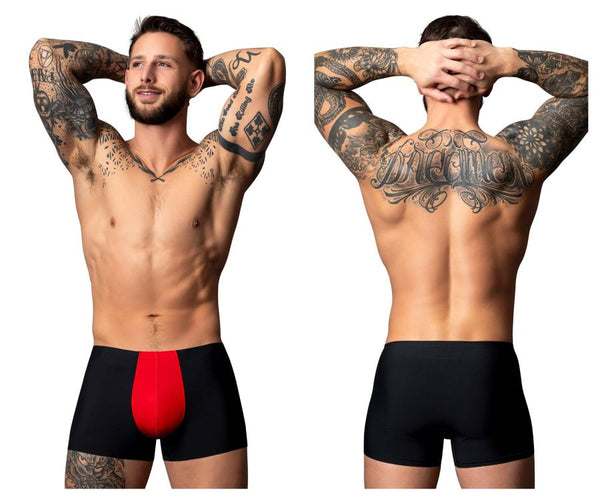 Male Power 154-300 Hot Mesh Pouch Short Color Black-Red - DealByEthan.gay loves Male Power