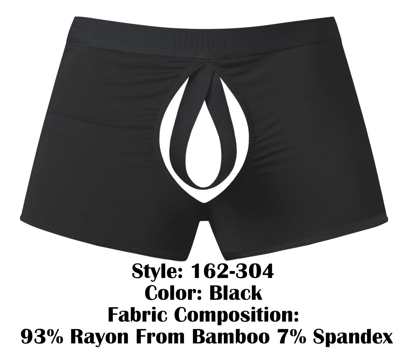 Male Power 162-304 Open Ended Moonshine Short Open Front Elastic Cock Ring Color Black - DealByEthan.gay loves Male Power