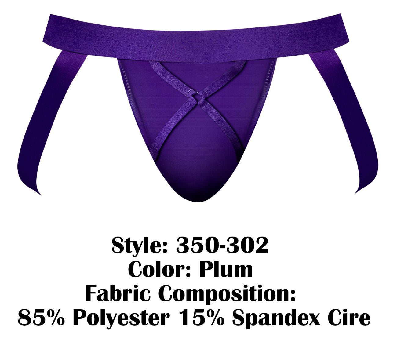 Male Power 350-302 Eggplant Crossover Jock Color Plum - DealByEthan.gay loves Male Power